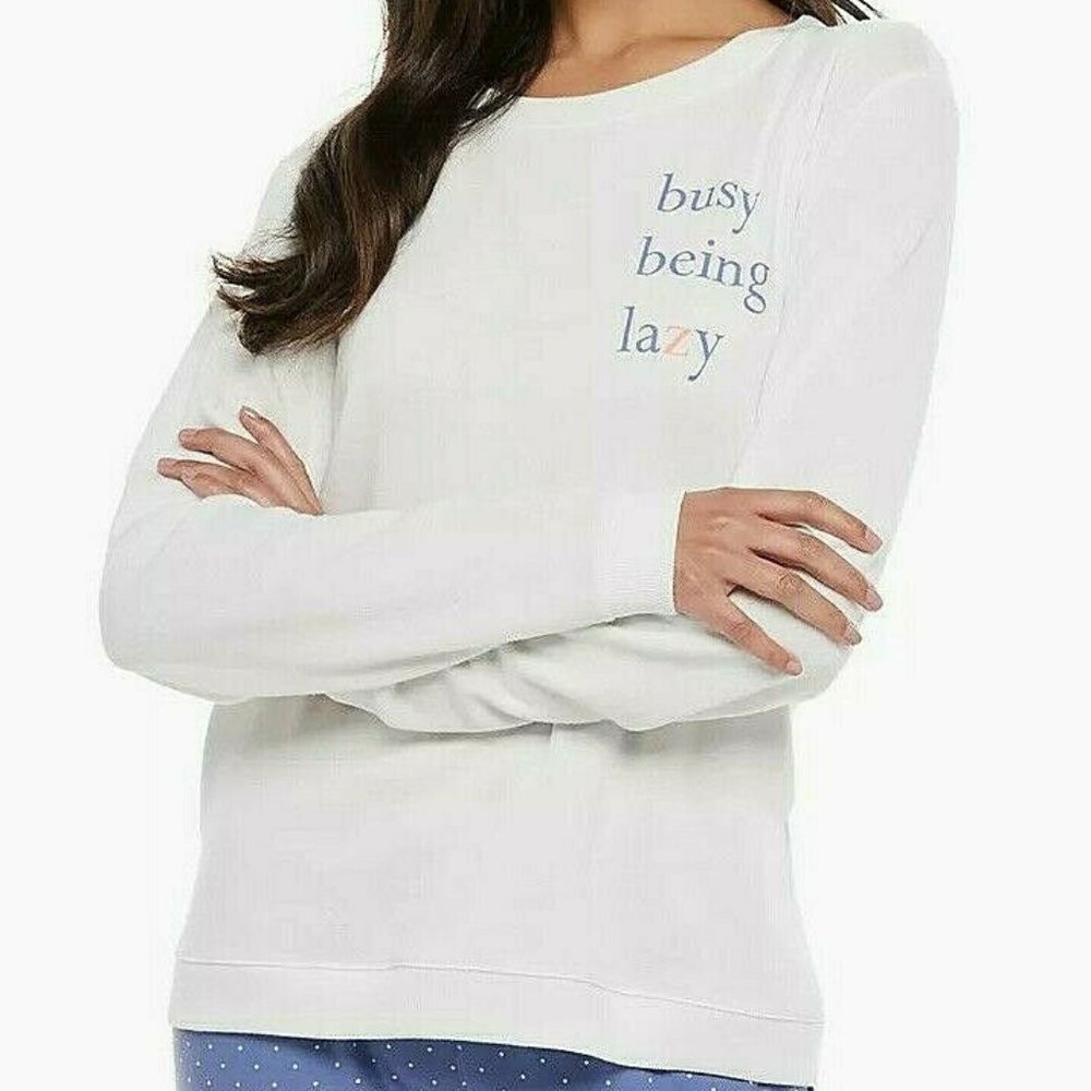 Boxy French Terry Pajama Long Sleeve Tee